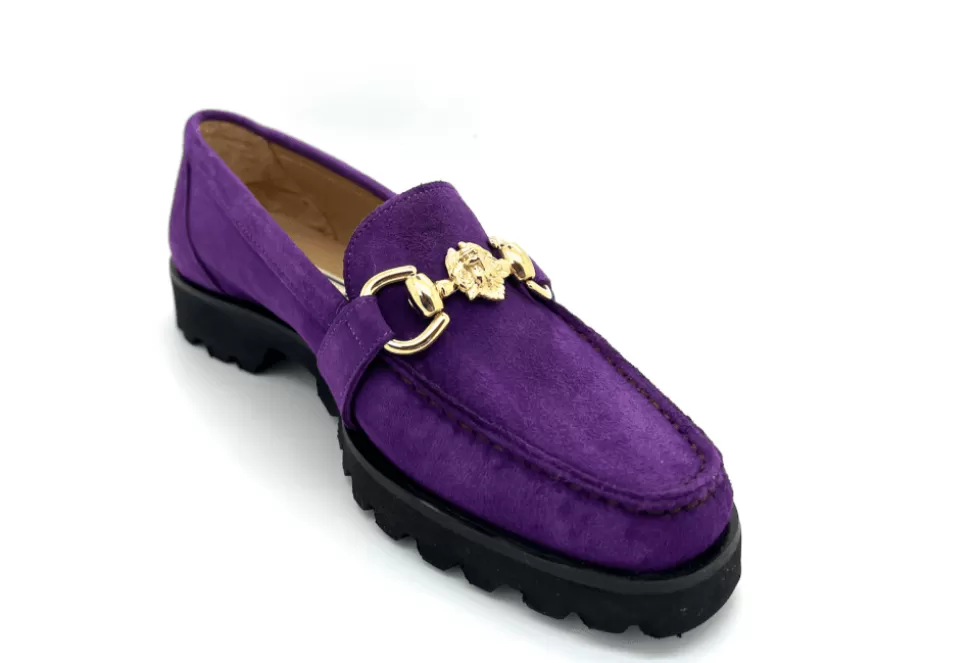 Women HB Loafers-616 Chunky Lion Detail Loafer