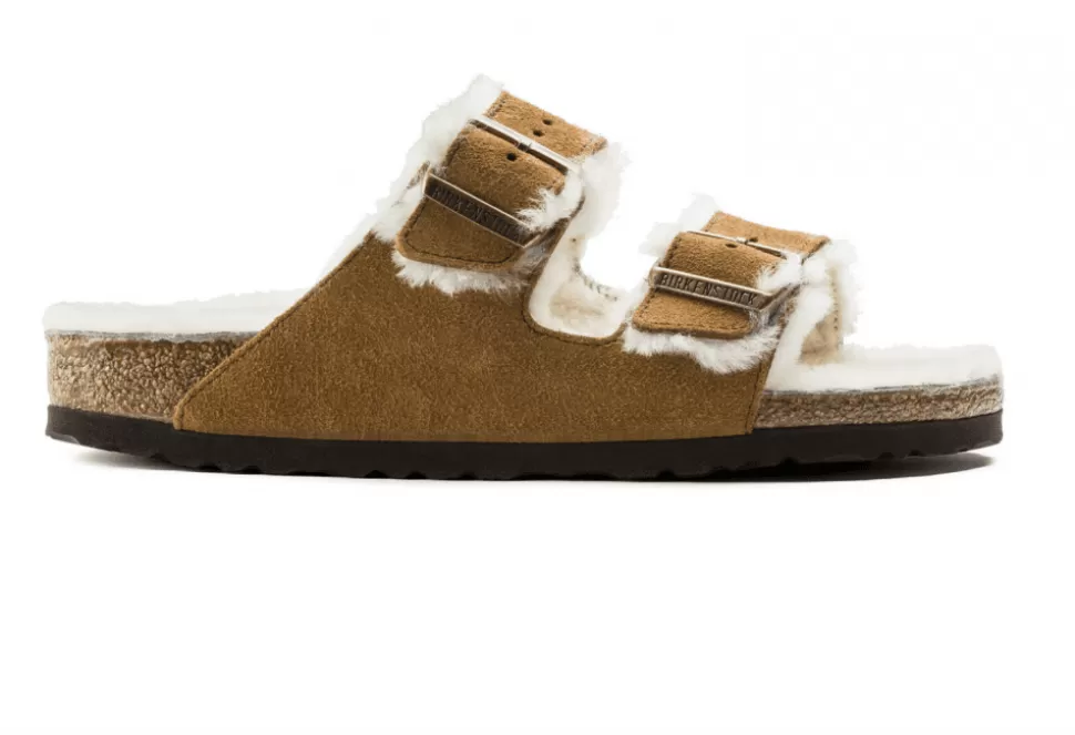 Women Birkenstock Slippers-Arizona Shearling Sandal