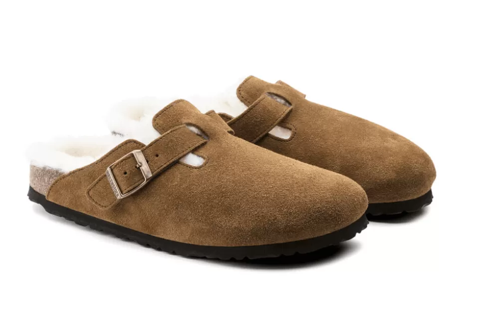 Men Birkenstock Slippers-Boston Shearling Clog