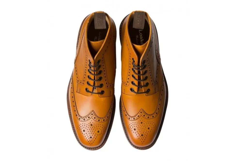 Men Loake Boots-Burford Brogue Lace Up Boots