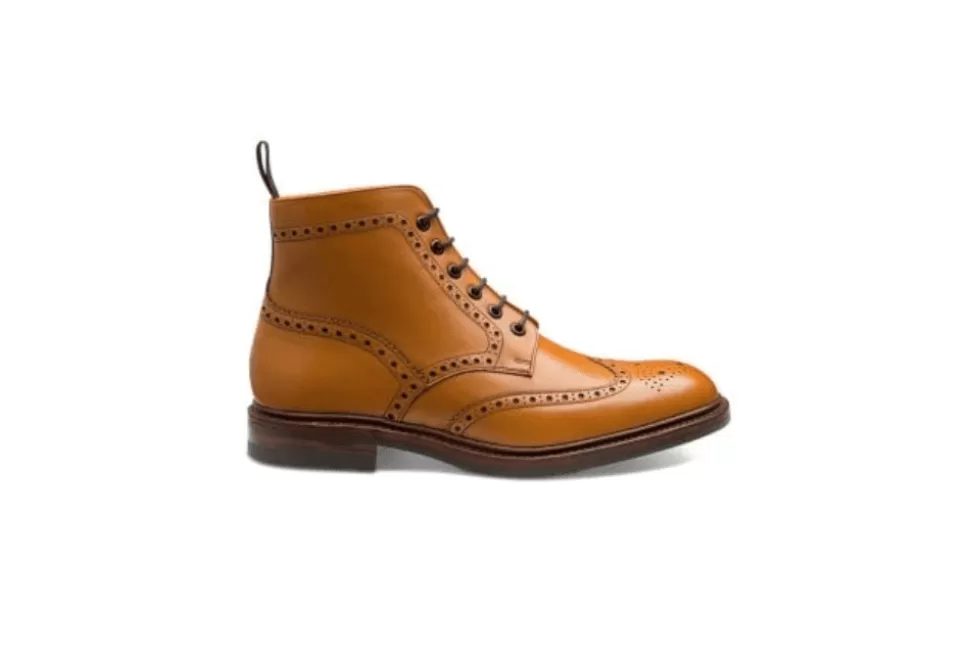 Men Loake Boots-Burford Brogue Lace Up Boots