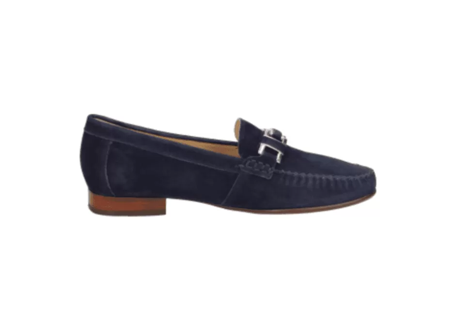 Women Sioux Loafers-Cambria Suede Chained Loafer