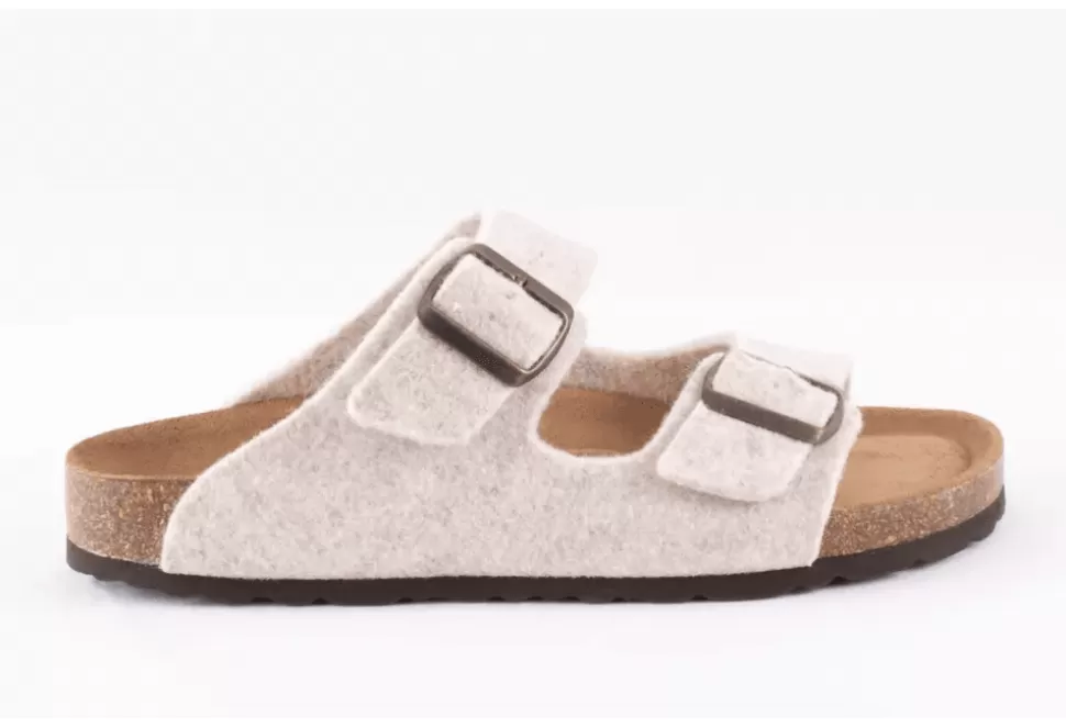 Women Shepherd Slippers-Cassandra Wool Double Strap Sandal