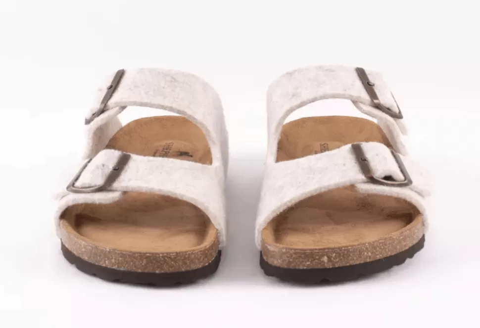 Women Shepherd Slippers-Cassandra Wool Double Strap Sandal