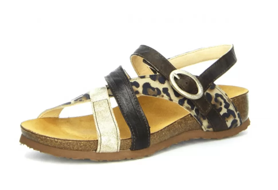 Women Think! Sandals-Julia Leopard Strap Sandal