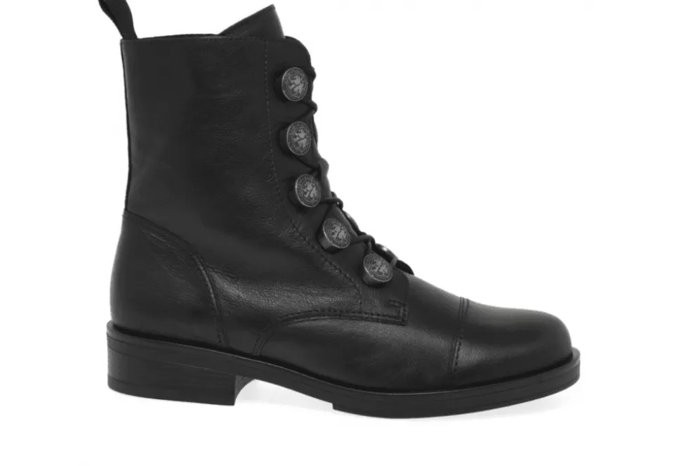 Women Gabor Boots-Lady Military Inspired Biker Boot