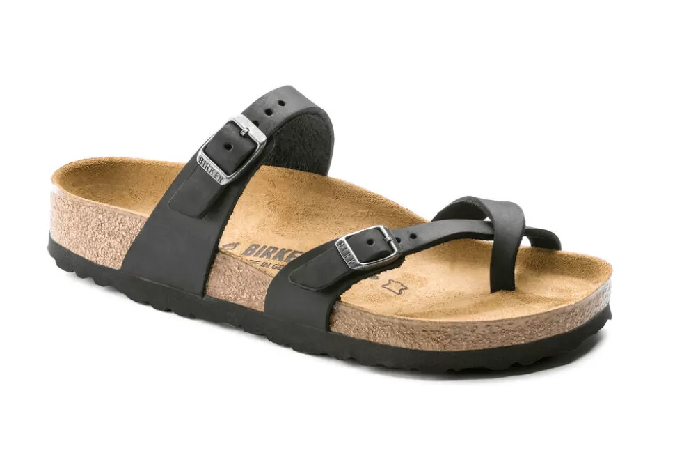 Women Birkenstock Sandals-Mayari Oiled Leather Strap Sandal