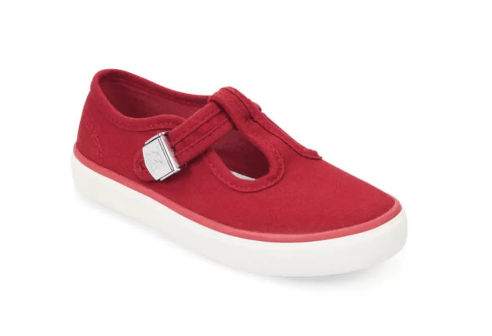 Boys Start- Rite Casual-Treasure T-Bar Buckle Canvas Shoe